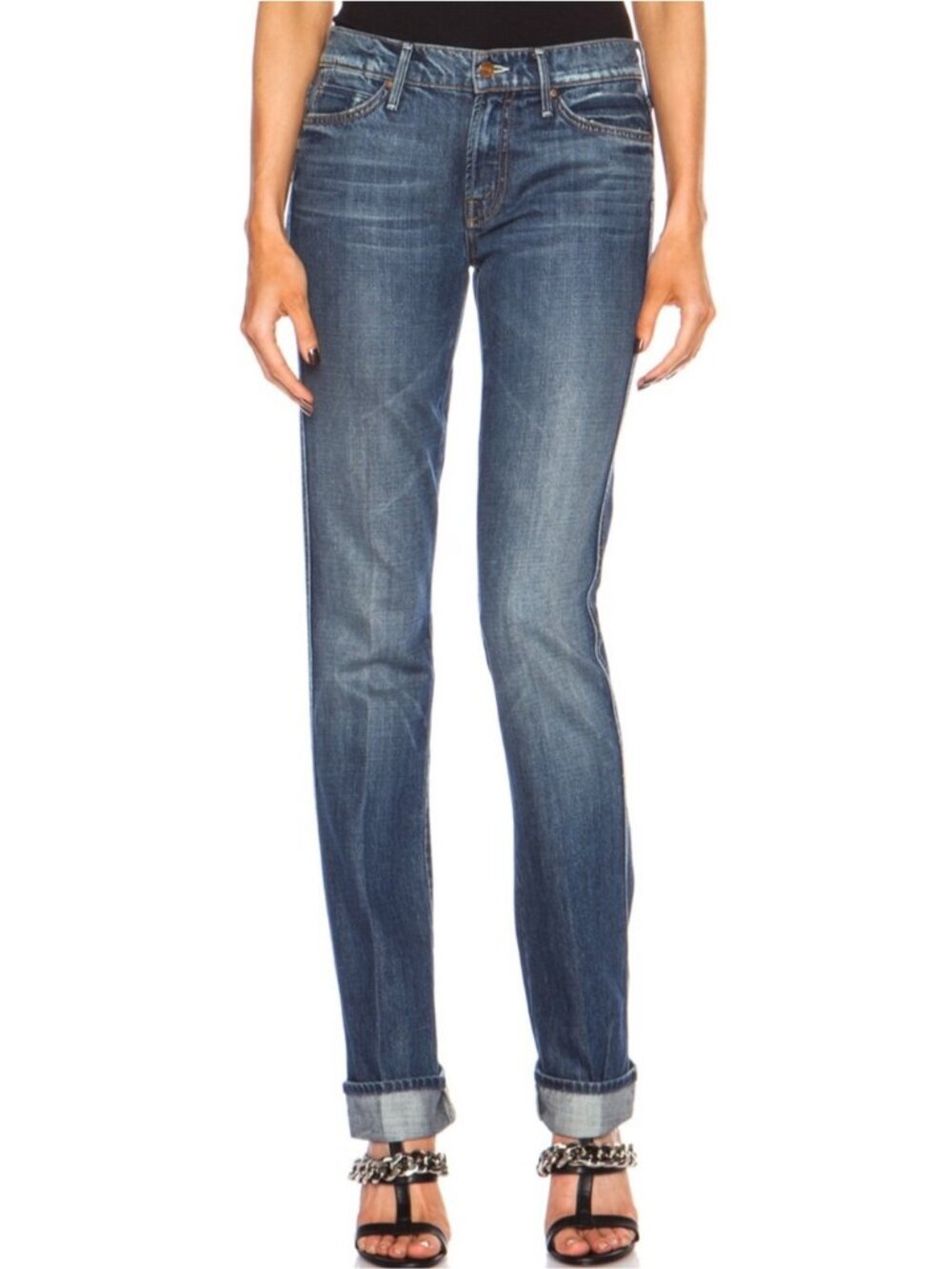 MOTHER Jean Holy Rascal Straight Leg in Still Behind the Hustle size 27